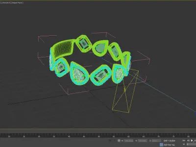 Bracelet Diamonds Free 3D print model