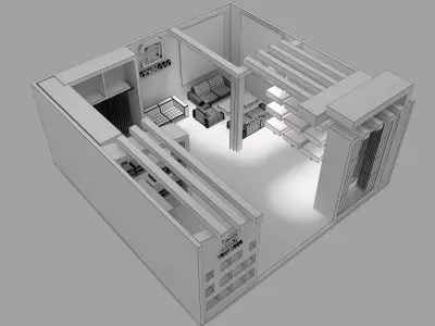  Booth Exhibition Stand a50 3D model