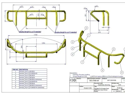 DIY Toyota FJ Cruiser front headlights Guard armor drawings  DFM 3D model