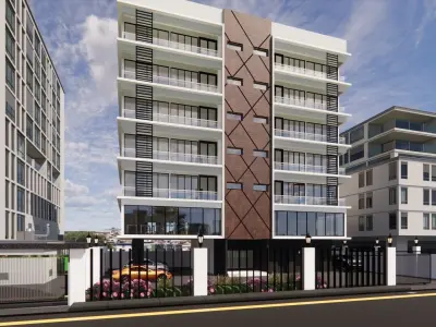 TWO BEDROOM BUILDING FLOOR PLAN 3D model