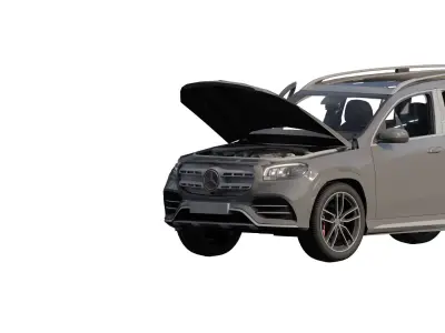 Mercedes Benz GLS with interior 3D model