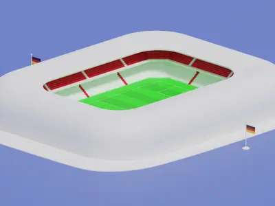 Allianz Arena Bayern Munich Germany 3D model