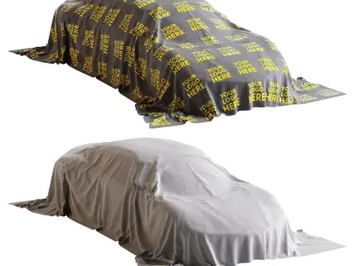 car cover supercar Low-poly 3D model