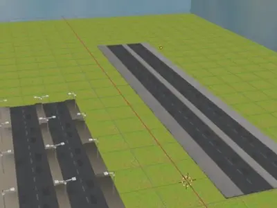 Realistic road  Free low-poly 3D model
