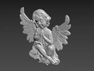 Angel Bas-Relief 3D model