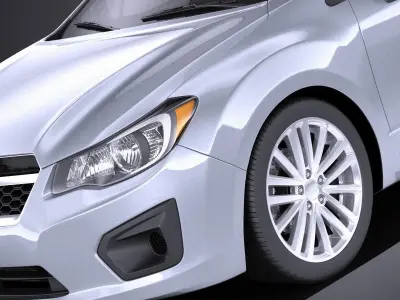 Subaru Impreza 2013 sedan VRAY 3D model