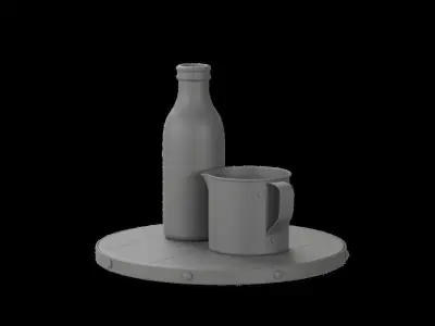 Milk Man Old Tools 3D model
