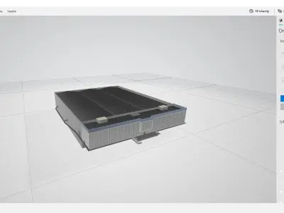 3d office and industrial zone Low-poly 3D model