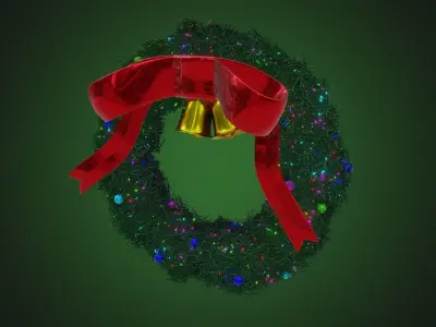 Cristmass wreath Free 3D model