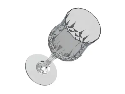 Bar Craft Acrylic Ornate Elegance Wine Glass 3D model