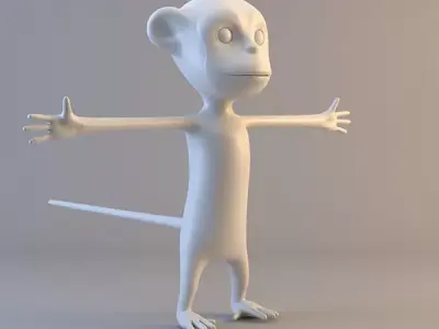 Cartoon Ape 3D model