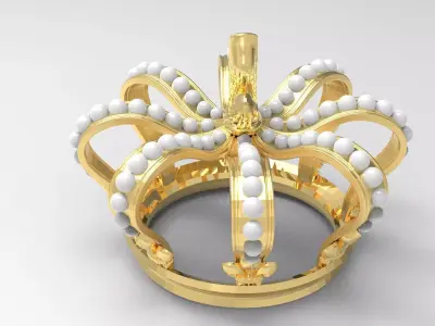 Ornate Royal Crown 3D Model 3D print model
