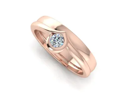 Diamond Jewelry Ring 3D print model 29