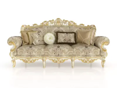 Venetian baroque sofa by Modenese 3D model
