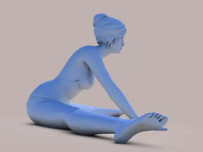 Woman Yoga 3D print model