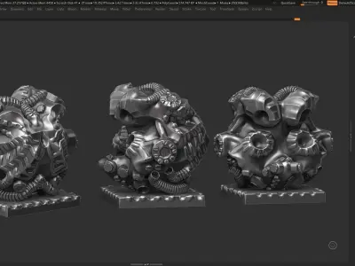 Modern Abstract robotic sculpture 3d print model 127 3D print model