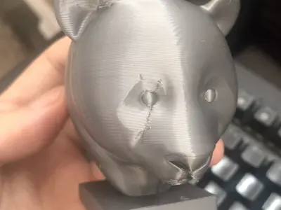Panda head sculpture 3D print model