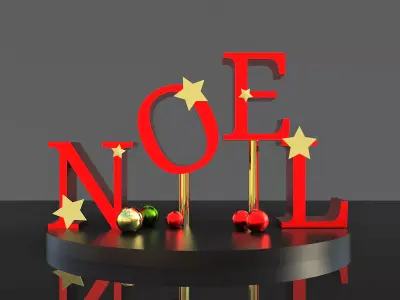 Noel Christmas 2024 Low-poly 3D model