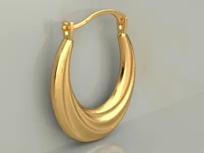 Earrings in lock  01 3D print model