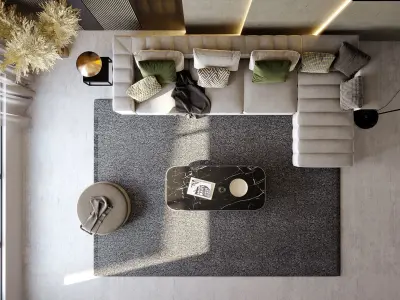 interior living room scene 32 3D model