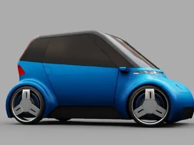 RENAULT concept car  rigged 3D model