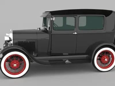1929  Model A Sedan 3D model