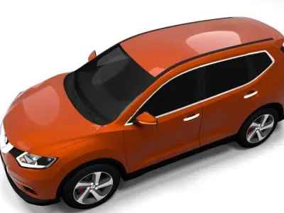 NISSAN X-TRAIL 2015 LOWPOLY Low-poly 3D model