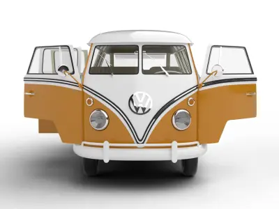 Volkswagen T1 Samba Bus 1950 HQ 3d model 3D model