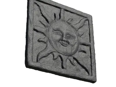 Ultra realistic Decorative plaster Scan Low-poly 3D model