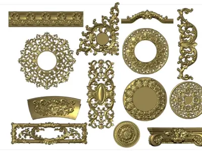 synthesize all File 3d pattern neoclassical 3d  3D print model