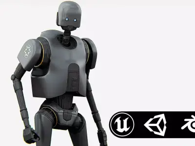 IMPERIAL DROID  Rigged for Unreal Engine - Unity - MIXAMO  3D model