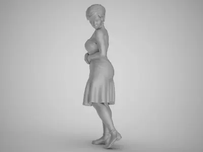 Water Splash Girl 2 3D print model