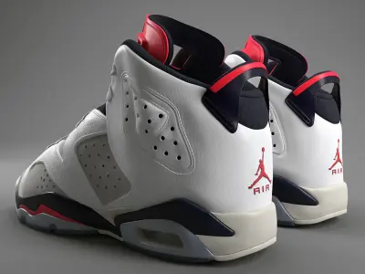 Air Jordan 6 Retro GS PBR 3D model