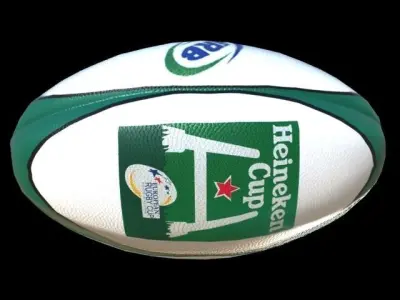 rugby ball Low-poly 3D model