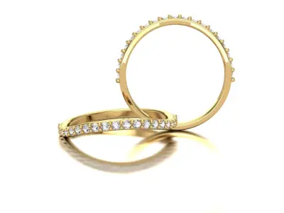 wedding ring 3D print model 6