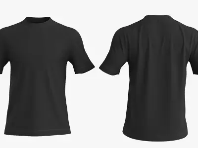 Male T Shirt Low-poly 3D model