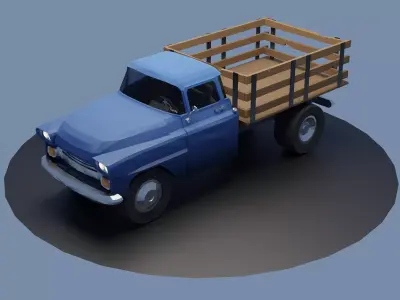 Chevrolet 2 ton Truck LowPoly Low-poly 3D model