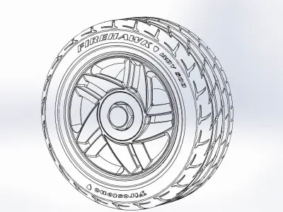 Wheels for scale model of Camaro Z28 1993 3D print model