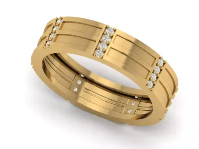 Band ring 3D print model get