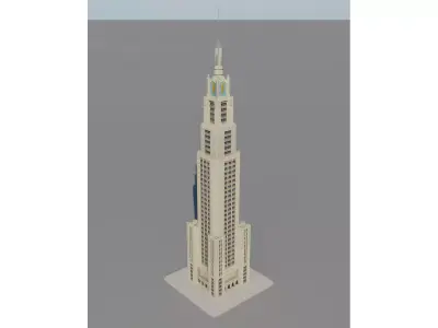 Art Deco Style Skyscraper 3D model