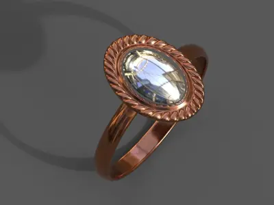 High-Quality 3D Ring Model Low-poly 3D model 17