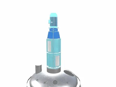 Tank and Pump Low-poly 3D model