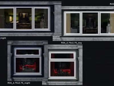 Parallax room pack  One click interiors 40 rooms KPACK  Windows 3D model