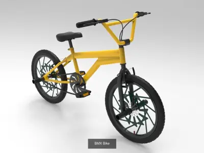 3 BMX Bikes 3D Model Pack