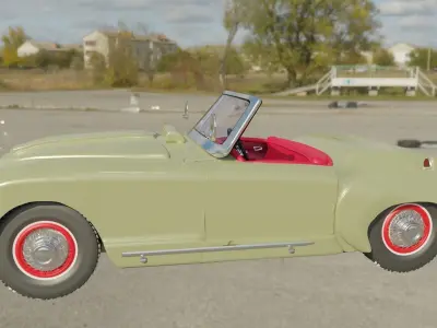 1952 Nash Healey ultra realistic 3d Model  3D model