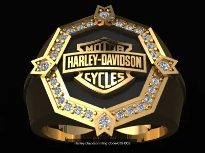 Harley-Davidson Set Code CGH001-CGH008 3D Model Collection