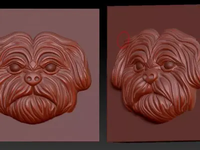 Shih Tzu dog charm pendant 3D print model