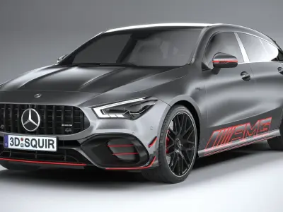 Mercedes-Benz CLA45 S AMG Shooting Brake 2024 3D model