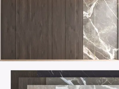 Decorative wall panel set 66 3D model