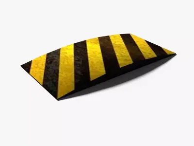 Speed Bump Low-poly 3D model